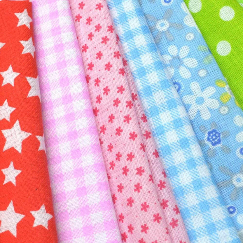 9.8-Inch Cotton Fabric Squares, 49-piece set, Floral Fabric for DIY(Red/Yellow/Green/Blue/Pink/Purple/Grey/Black) - iMZOON