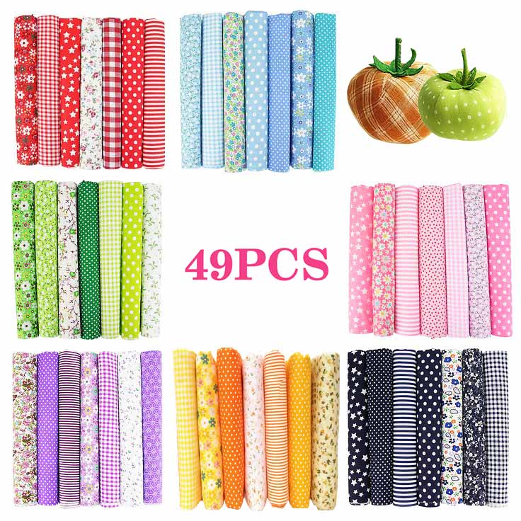 <50% OFF>9.8" Fabric Squares, 49-Piece Set