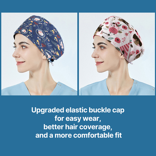 Scrub Caps, 4-Piece Set, Animal